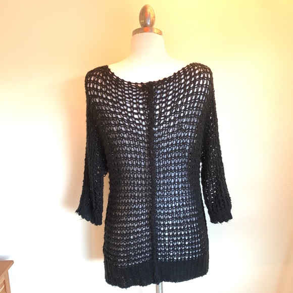 Black Knit Summer Sweater - Picture 2 of 9